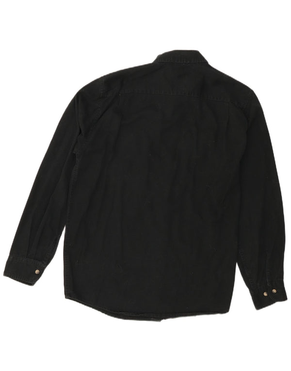 Camisa masculina Wrangler de algodão preto médio