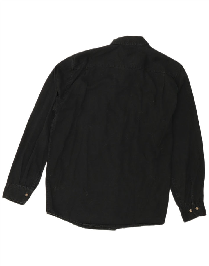 Camisa masculina Wrangler de algodão preto médio