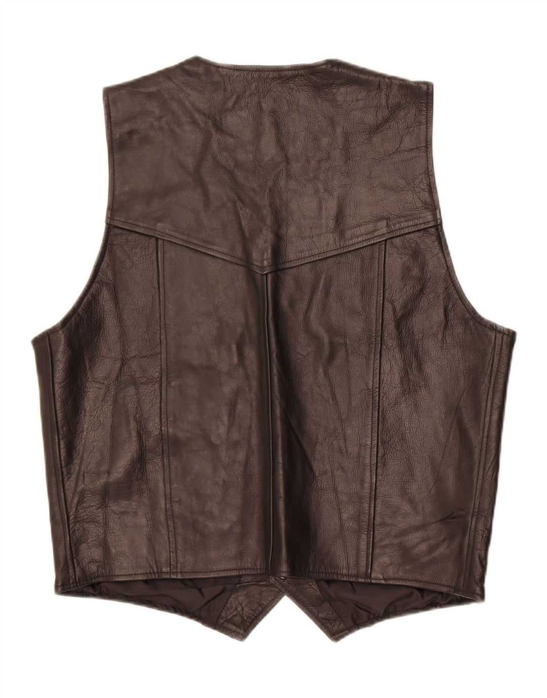 Colete de couro masculino vintage XL couro preto