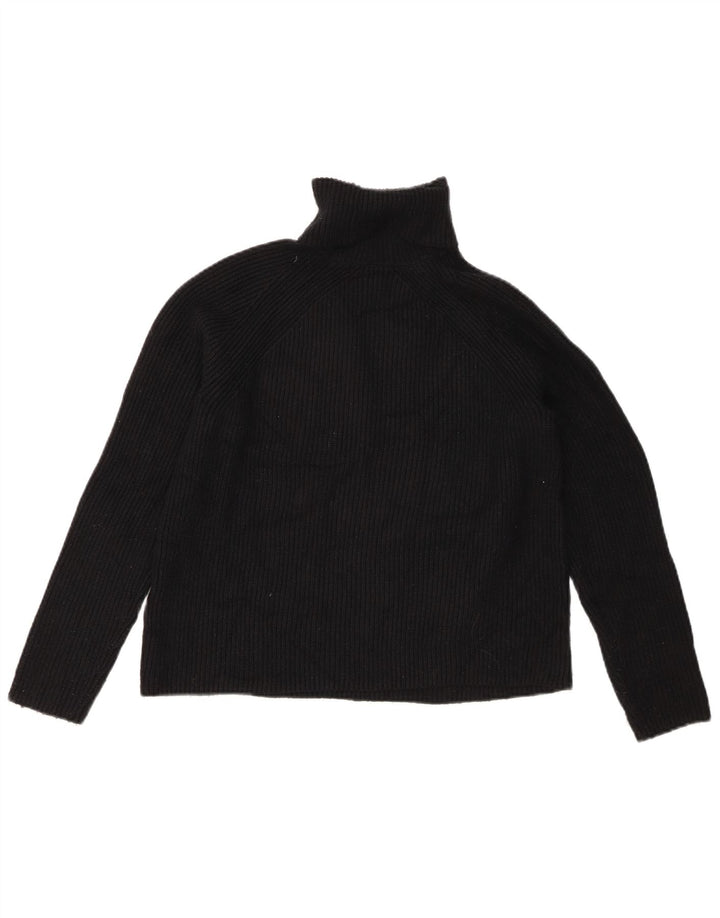 Suéter feminino Marks & Spencer com gola redonda e viscose preta pequena Reino Unido 10