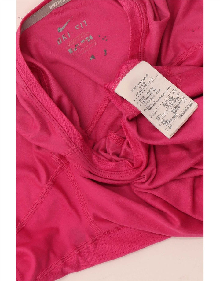 Camiseta Nike Feminina Dri Fit Top UK 14 Médio Rosa Poliéster