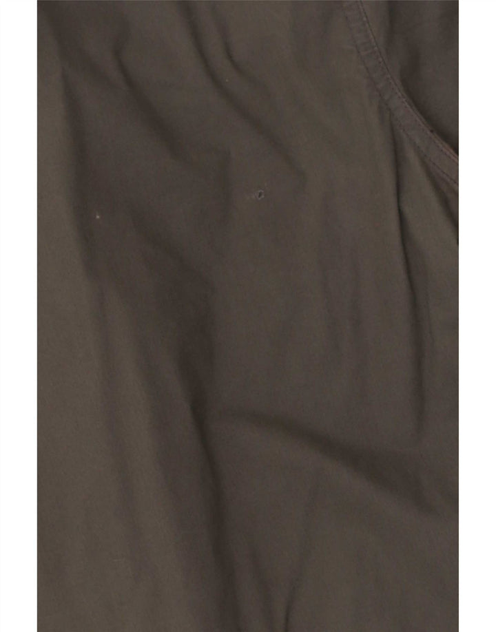 Camisa militar masculina de manga curta Superdry grande algodão cinza