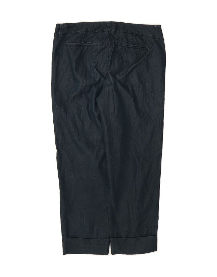 MOSSIMO Womens Crop Chino Trousers US 2 XS W28 L24 Navy Blue Cotton Vintage Mossimo and Second-Hand Mossimo from Messina Hembry 