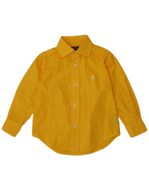 Camisa POLO RALPH LAUREN para bebê menino 18-24 meses algodão amarelo