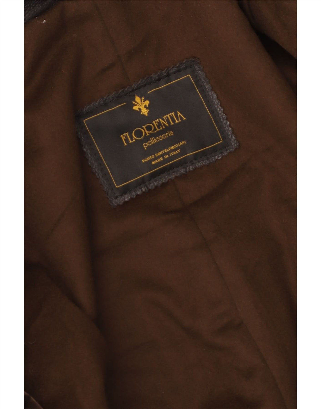 Casaco de couro masculino FLORENTIA UK 38 marrom médio