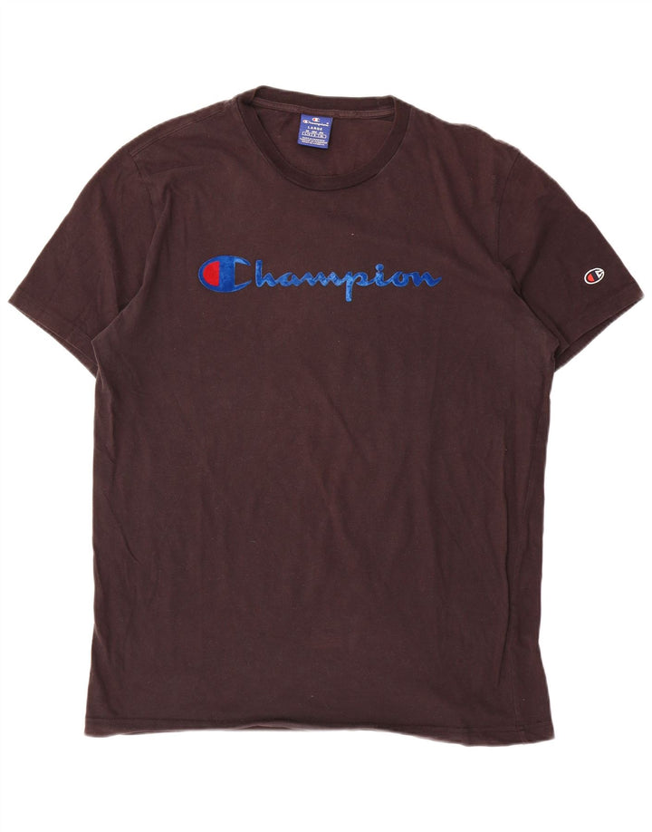 Camiseta masculina estampada Champion grande marrom