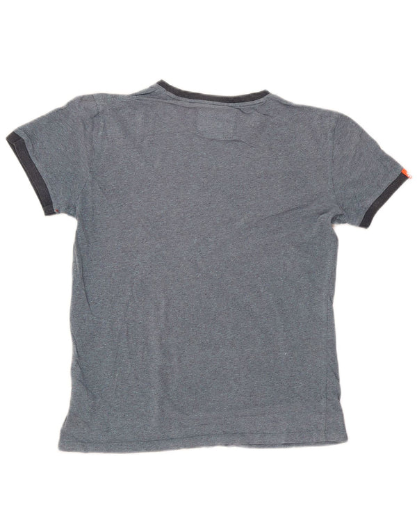 Camiseta masculina Superdry Top pequeno algodão azul marinho