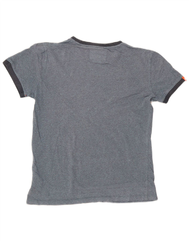 Camiseta masculina Superdry Top pequeno algodão azul marinho