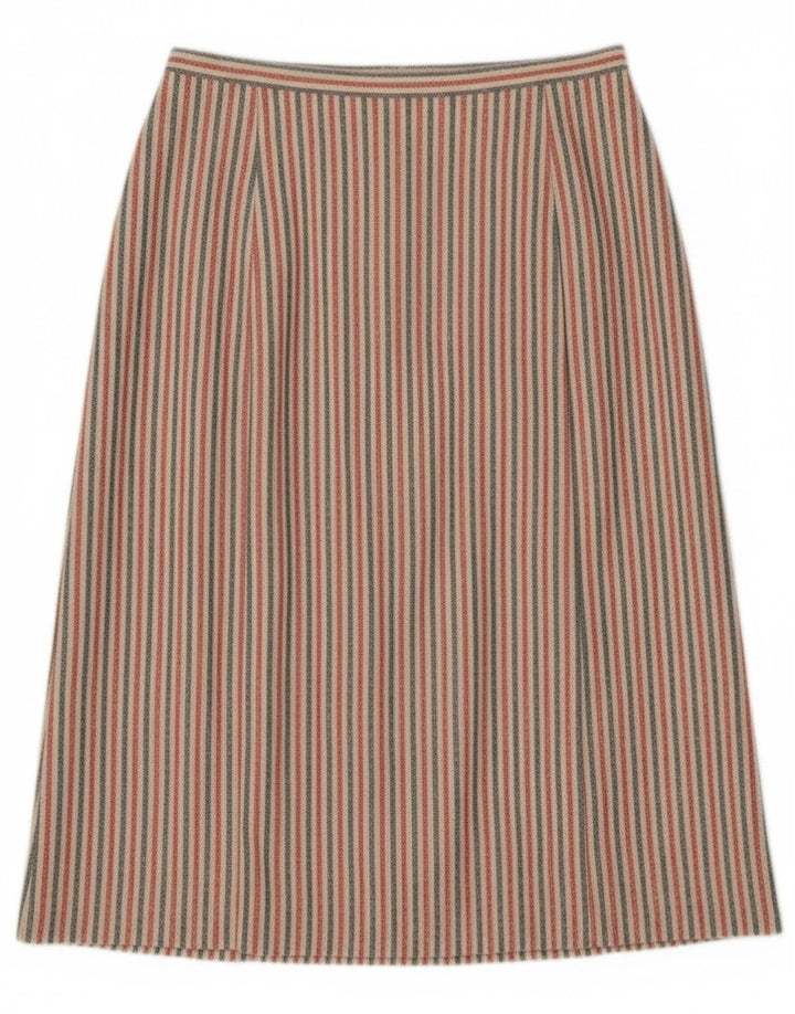 Saia Midi Feminina Vintage W27 Pequena Listrada Multicolorida