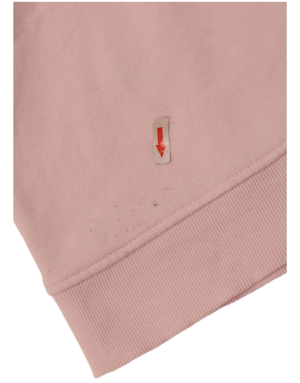 Zara moletom feminino oversized jumper UK 16 grande algodão rosa