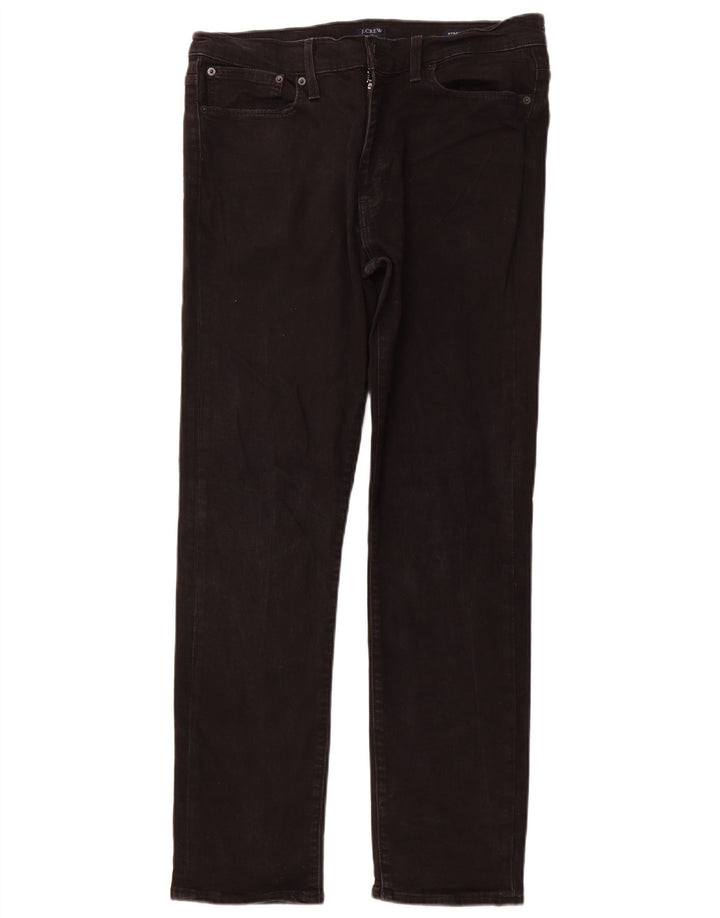 J. CREW Masculino Flex Straight Jeans W34 L32 Algodão Preto