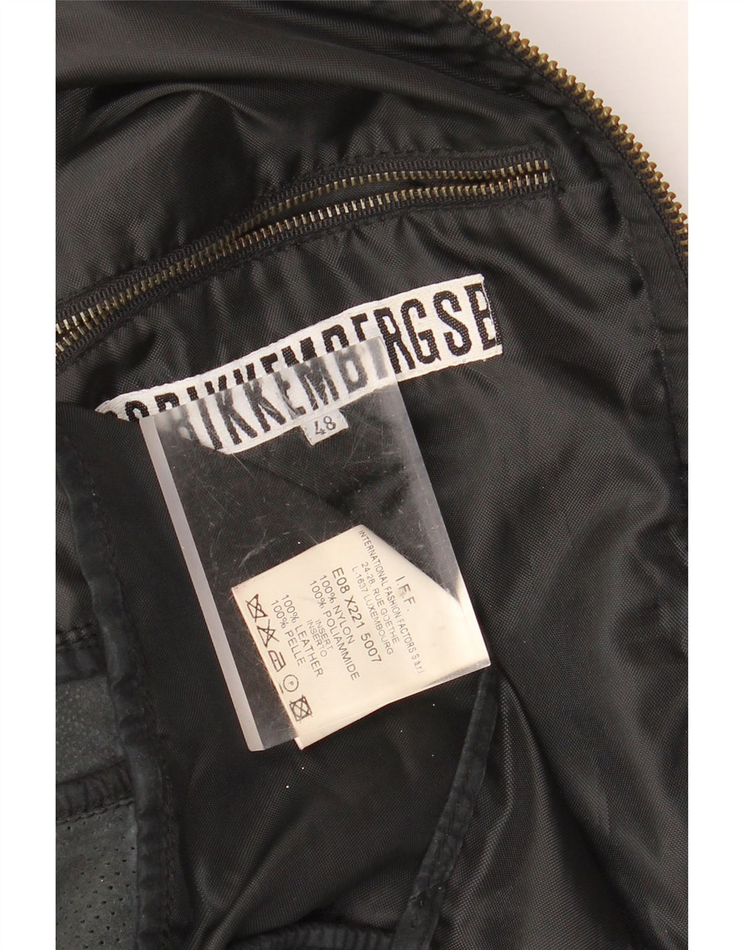 Jaqueta bomber masculina BIKKEMBERGS IT 48 nylon preto médio