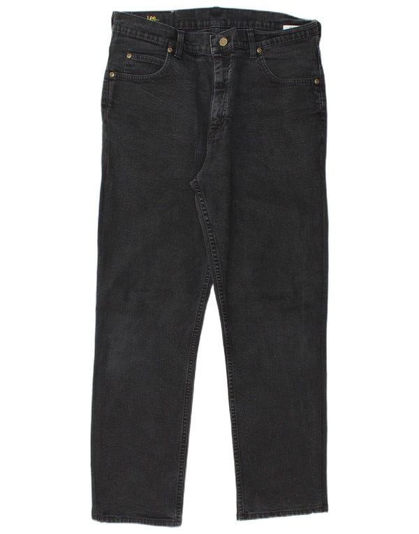 LEE Masculino Brooklyn Straight Jeans W34 L28 Algodão Preto