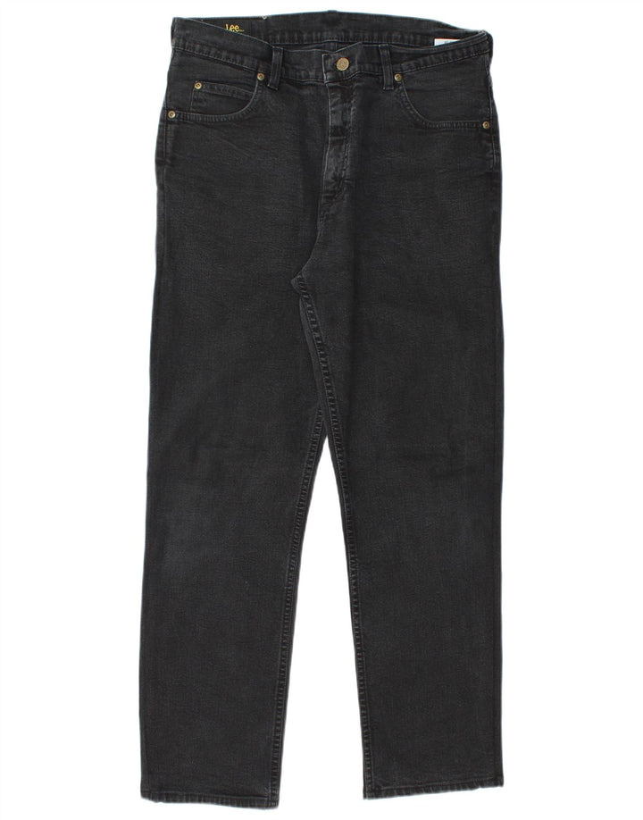 LEE Masculino Brooklyn Straight Jeans W34 L28 Algodão Preto