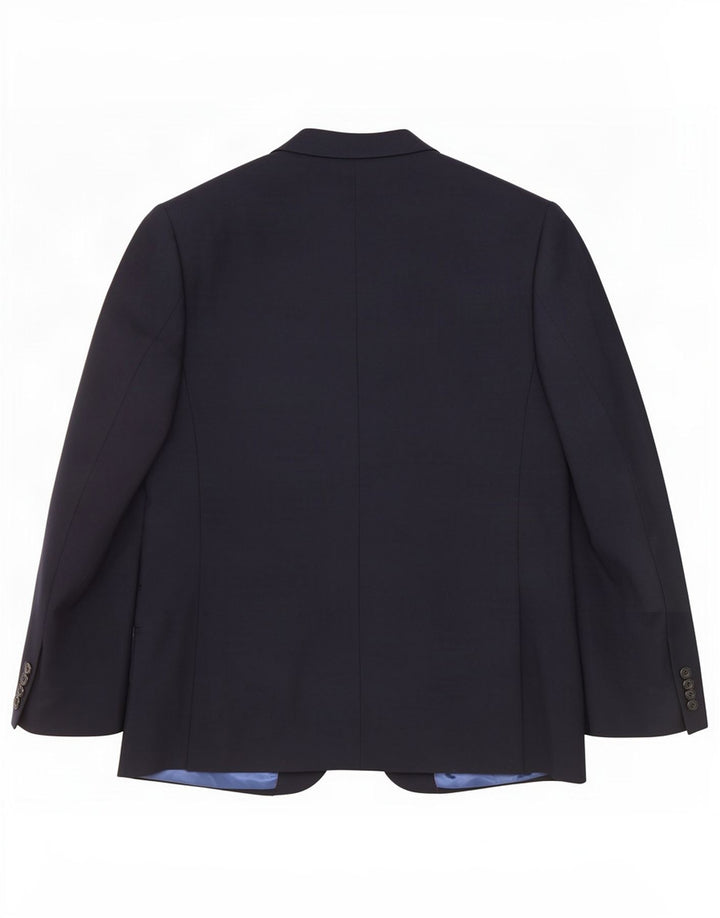 Jaqueta blazer masculina de 2 botões Marks & Spencer Reino Unido 42 grande azul marinho