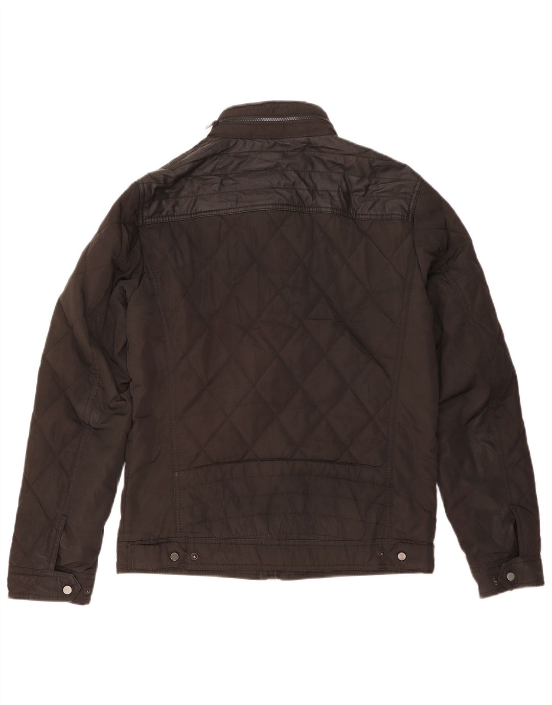 Jaqueta masculina acolchoada com capuz ZARA UK 38 médio preto