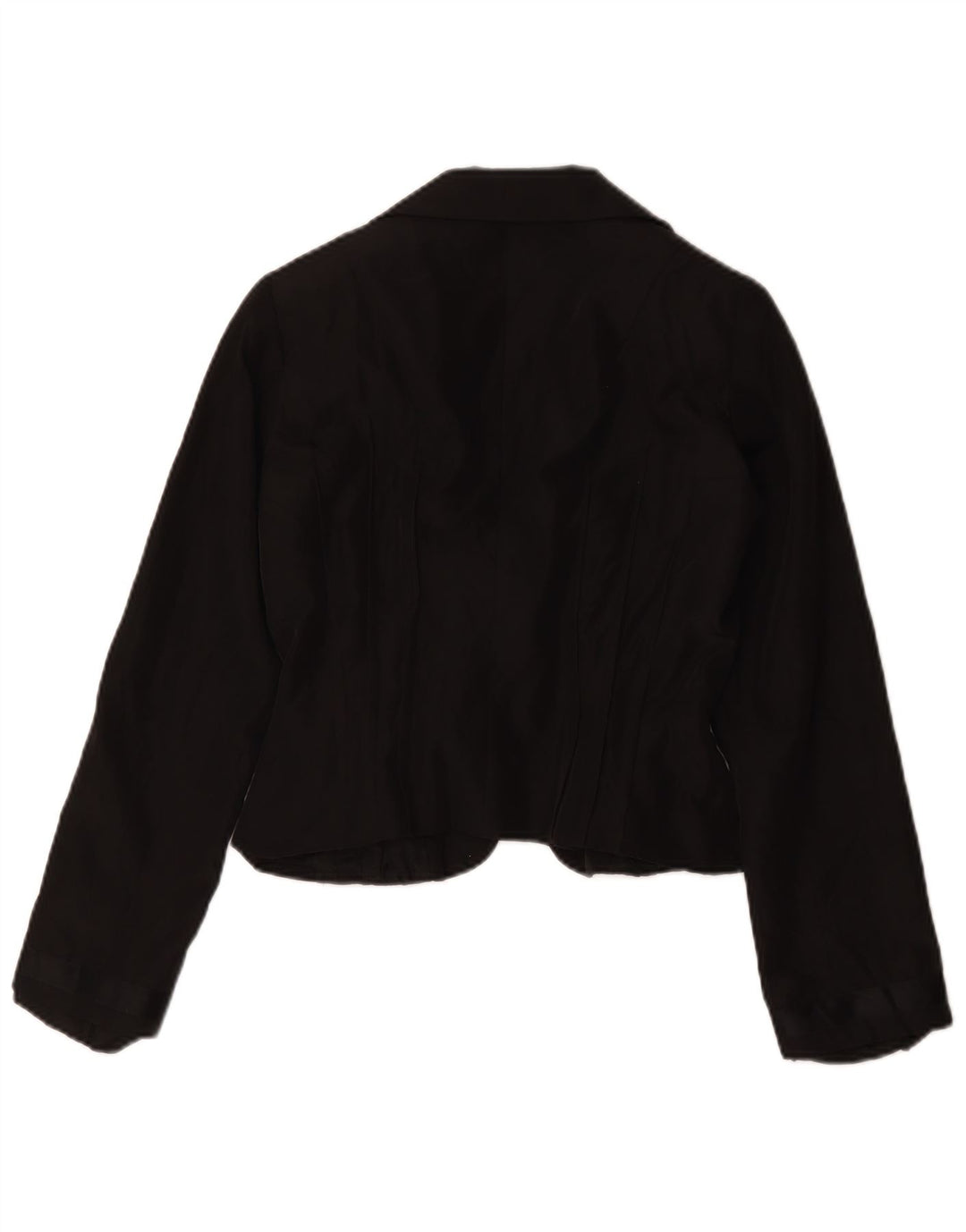 Jaqueta blazer vintage feminina crop 1 botão IT 42 acetato preto médio
