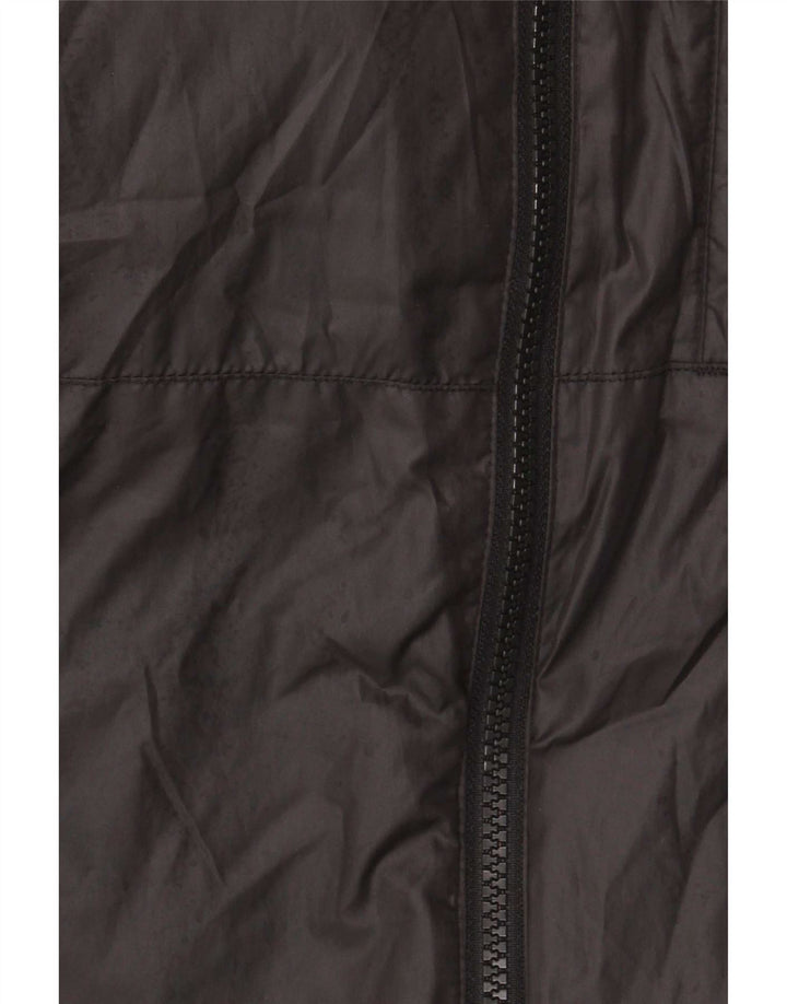 Jaqueta acolchoada masculina Adidas UK 38 poliéster preto médio