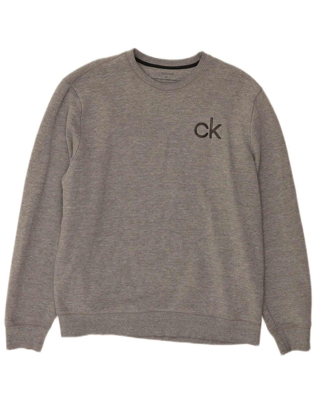 CALVIN KLEIN moletom masculino jumper grande cinza algodão clássico
