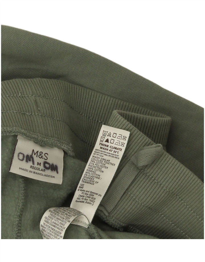 Marks & Spencer Mens Calças de treino regulares Joggers Verde Médio