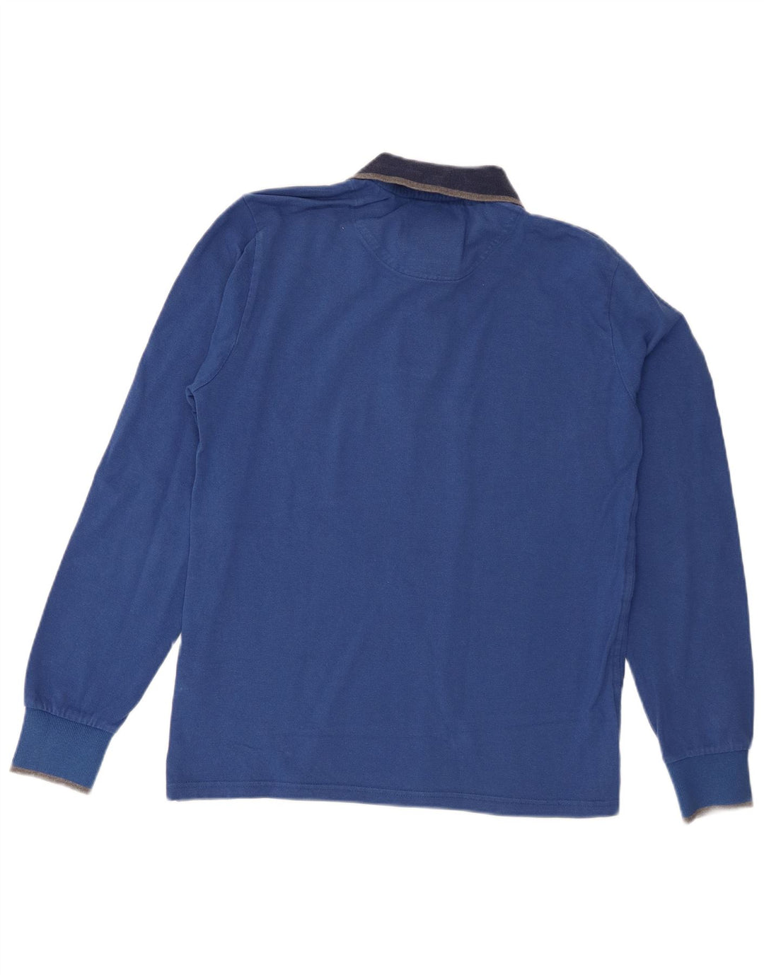 Camisa polo masculina de rugby de manga comprida North Sails algodão azul médio