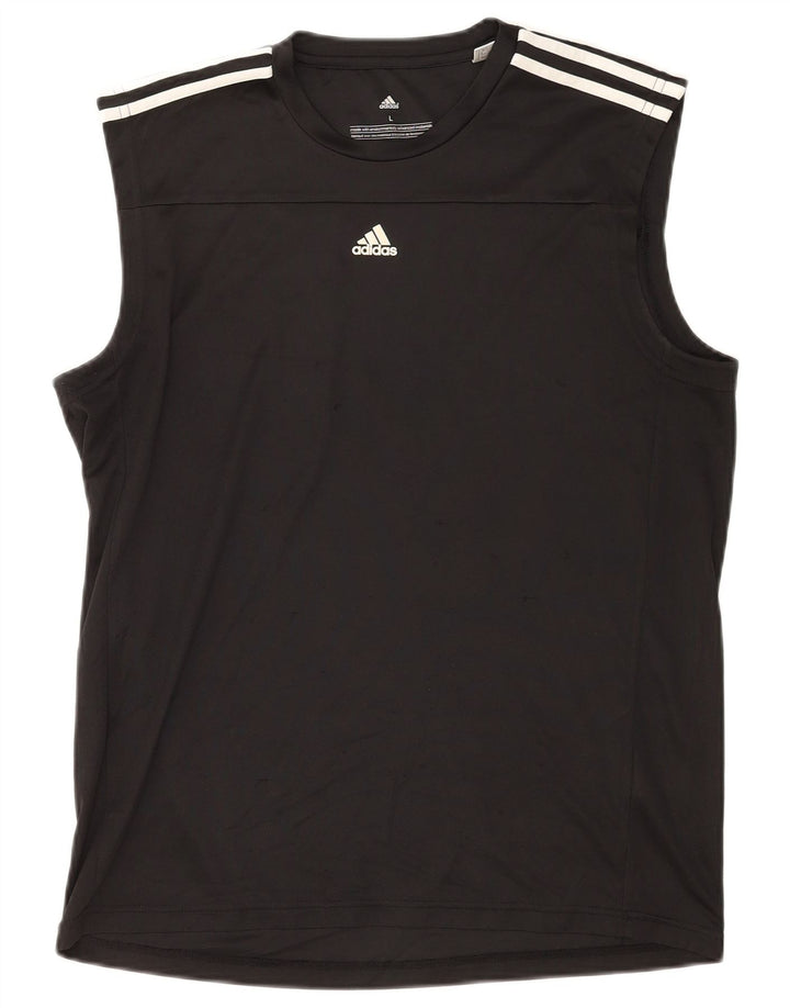 Adidas Mens Climalite Vest Top Grande Poliéster Preto
