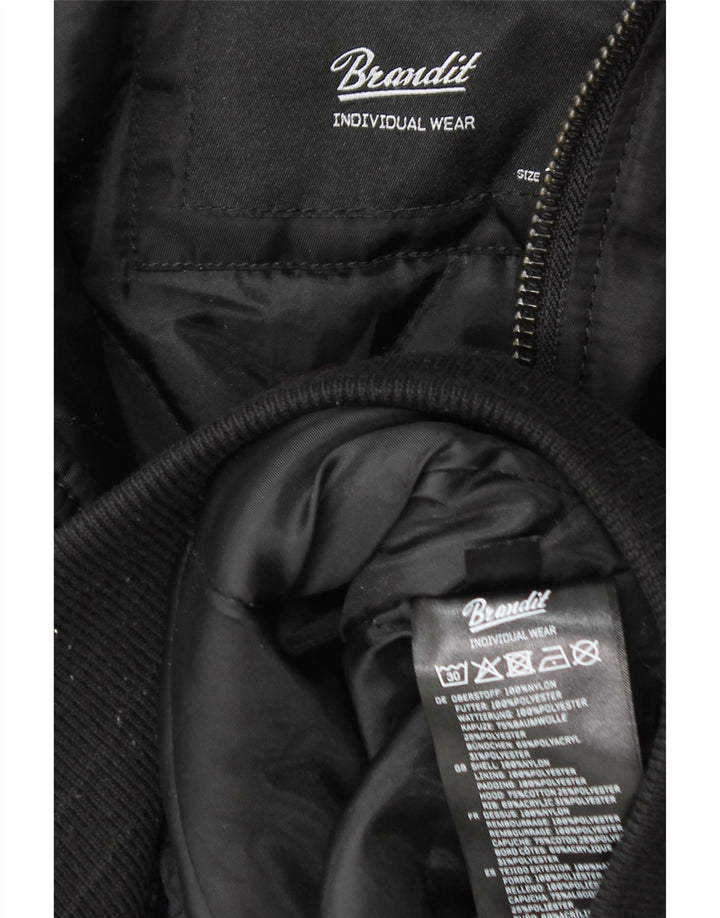 Jaqueta bomber masculina com capuz BRANDIT UK 46 3XL nylon preto