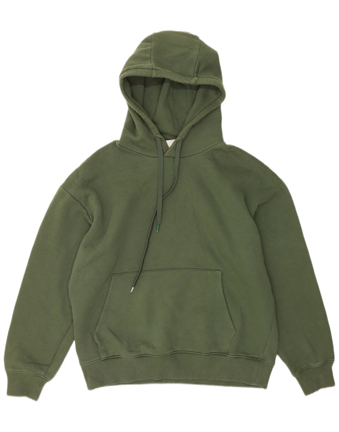 Zara moletom com capuz masculino grande algodão verde