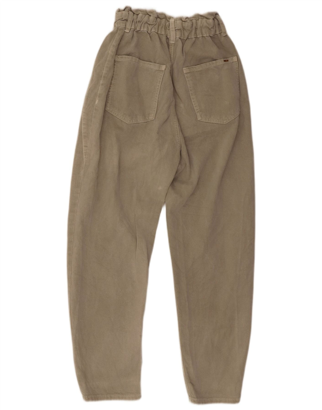 Calça casual feminina ZARA cintura alta cônica UE 36 XS W26 L26 cinza