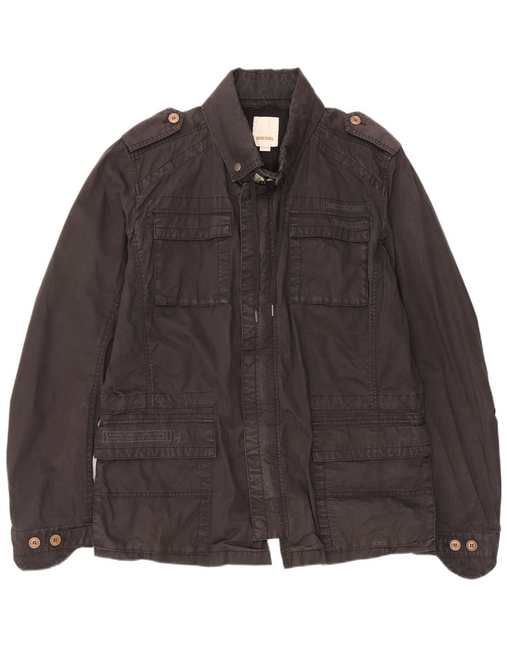 Jaqueta militar masculina DIESEL UK 44 2XL algodão preto