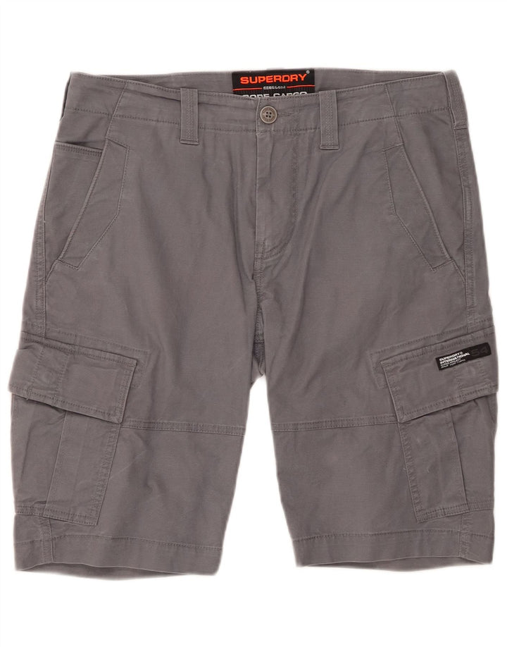 Shorts cargo masculino SUPERDRY W32 algodão cinza médio