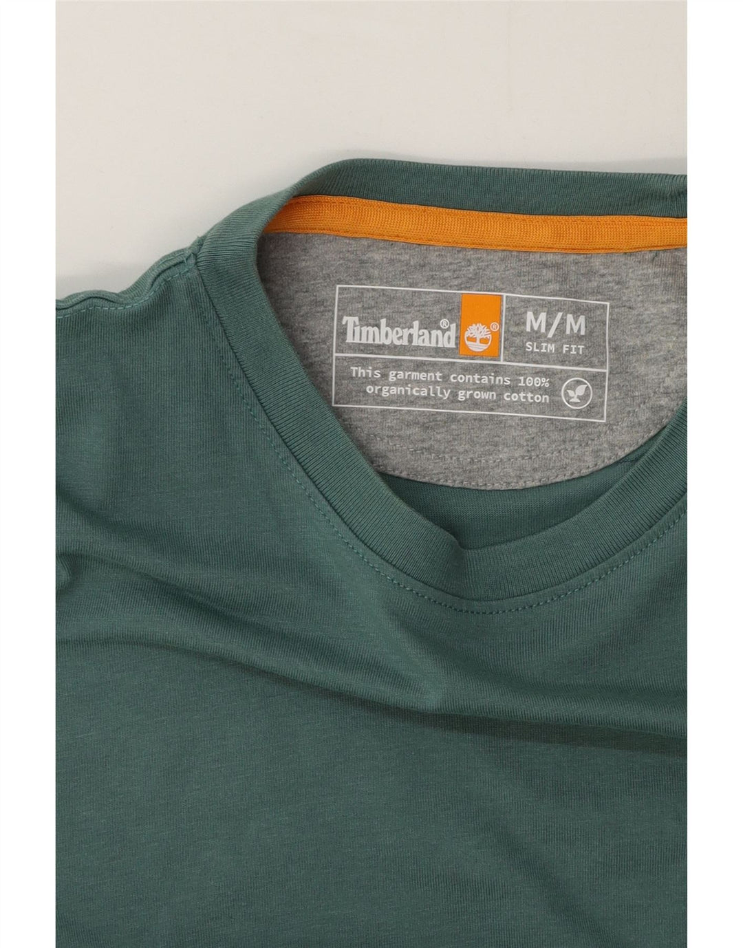 Camiseta masculina Timberland Slim Fit Top Médio Algodão Verde