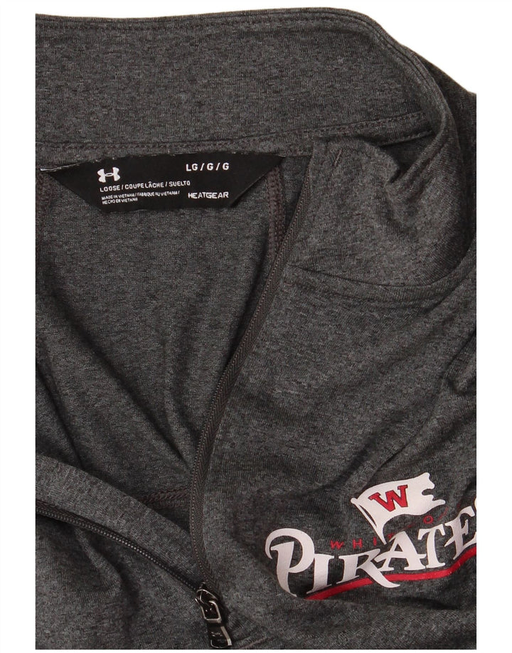 Under Armour Mens Pirates Graphic Pullover Treino Top Grande Cinza