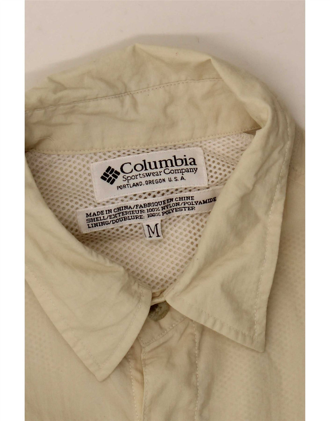 Camisa Columbia Masculina Medium Bege Nylon