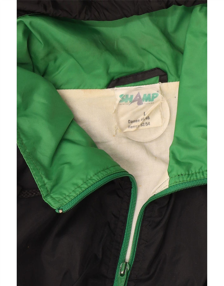 Jaqueta de chuva masculina com capuz SHAMP UK 40 grande poliamida colorida preta