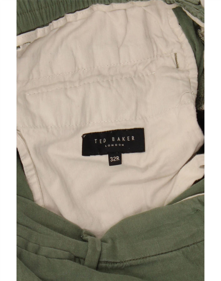 Shorts Chino Masculino Ted Baker W32 Médio Verde Modal