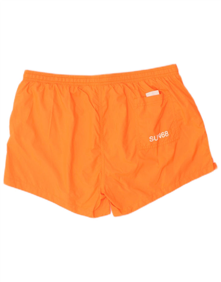 Shorts de natação masculino Sun68 XL laranja colorblock