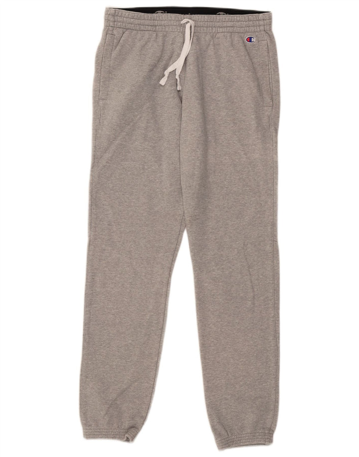 Calça esportiva masculina Champion Joggers de algodão cinza médio