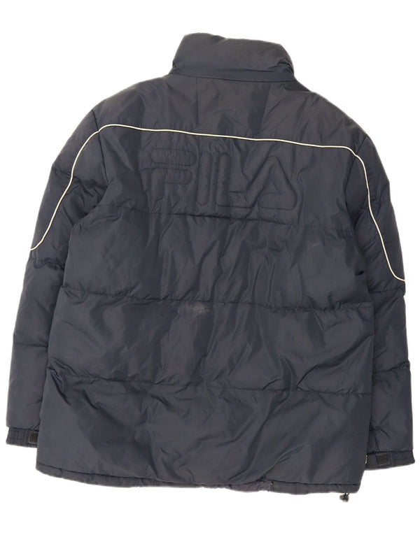 Jaqueta masculina Fila Graphic Padded UK 38 médio azul marinho nylon