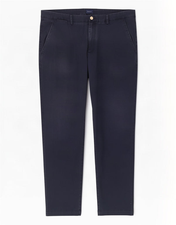 Calça masculina Gant Hallden Slim Fit Chino W42 L32 Azul Marinho Algodão