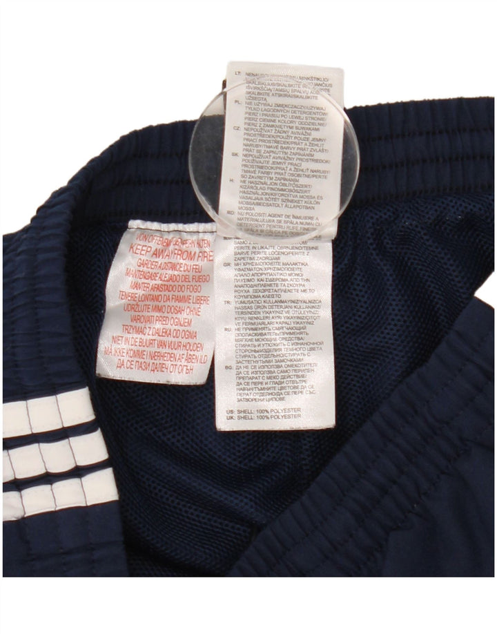 Calças de treino Adidas meninos 9-10 anos azul marinho poliéster