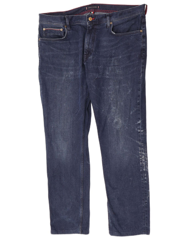 Tommy Hilfiger Masculino Denton Straight Jeans W38 L30 Azul Algodão