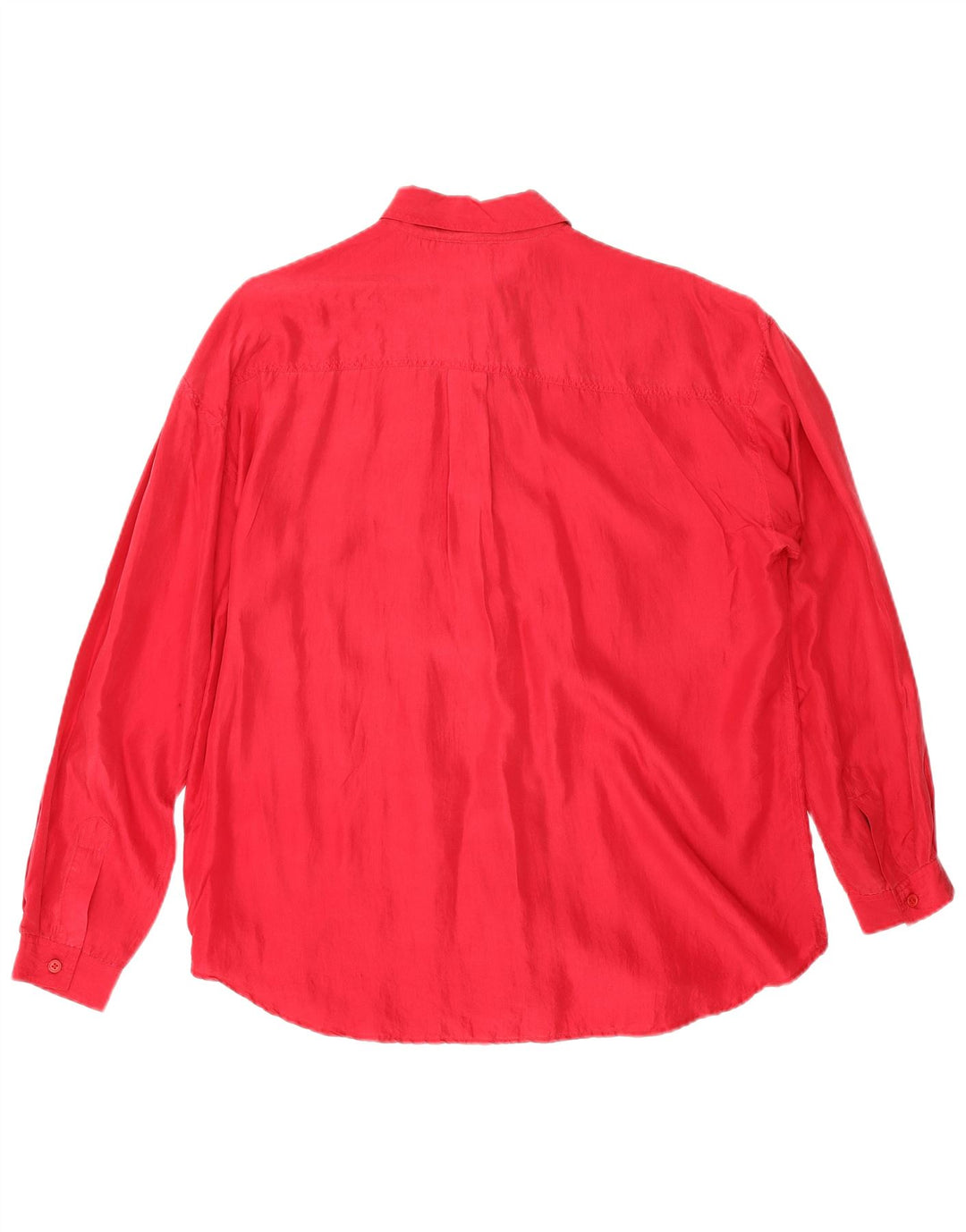 Blusa feminina vintage UK 14 seda vermelha média