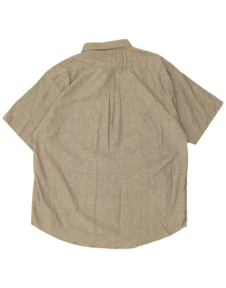 Camisa masculina VINTAGE de manga curta XL cinza algodão