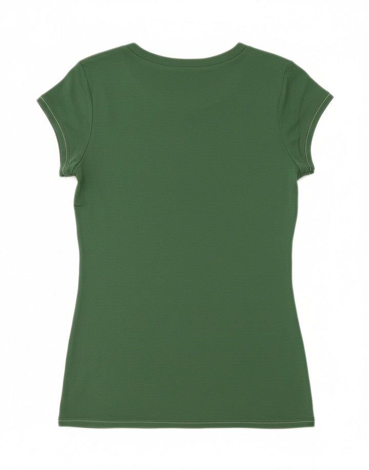 Camiseta feminina BENETTON UK 12 verde médio