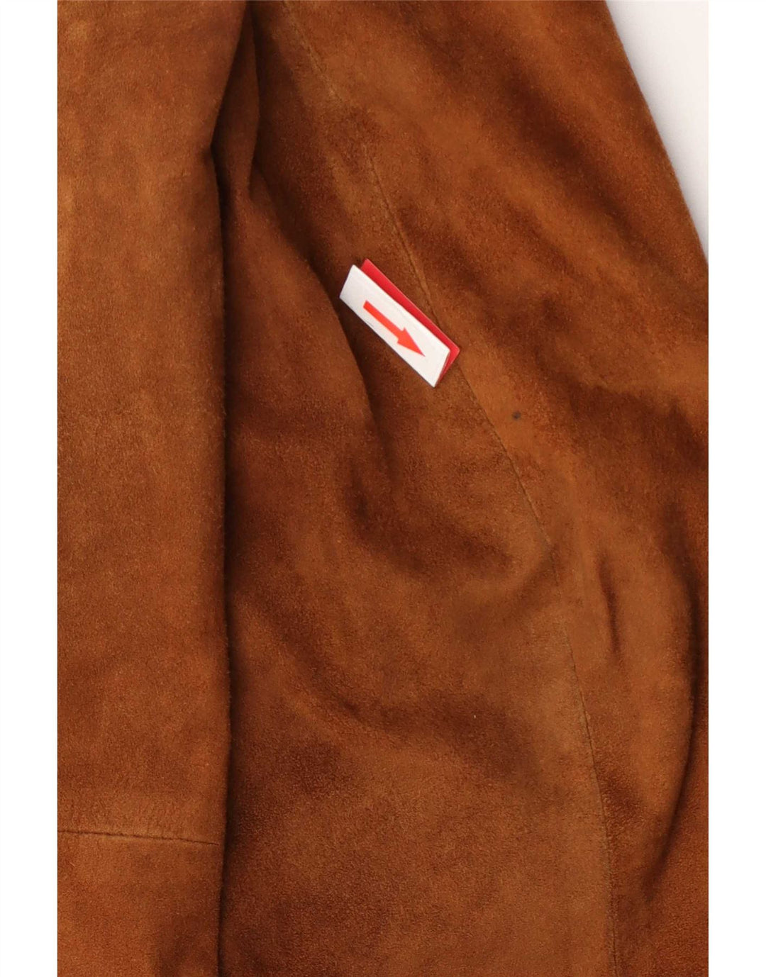 Jaqueta blazer feminina vintage de camurça com 2 botões Reino Unido 14 marrom médio