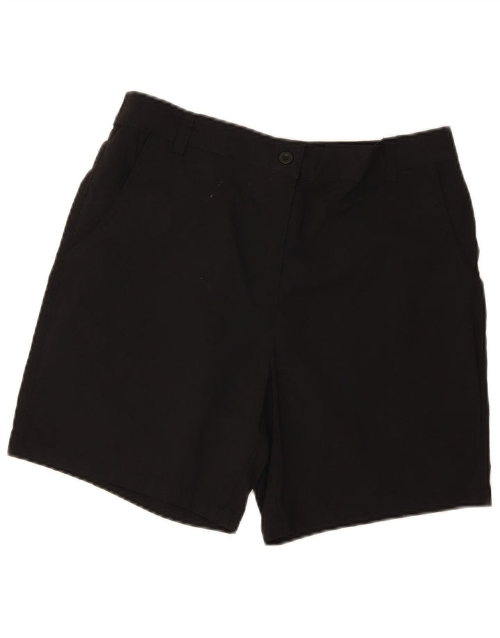 Mountain Warehouse Womens Chino Shorts UK 12 Médio W30 Poliéster Preto