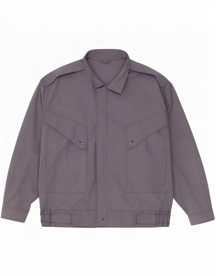 Jaqueta utilitária masculina vintage IT 54 2XL poliéster azul