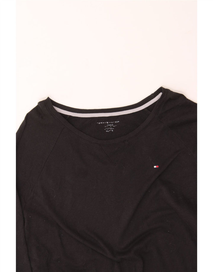 TOMMY HILFIGER Womens Sweatshirt Jumper UK 18 XL Black Cotton Vintage Tommy Hilfiger and Second-Hand Tommy Hilfiger from Messina Hembry 