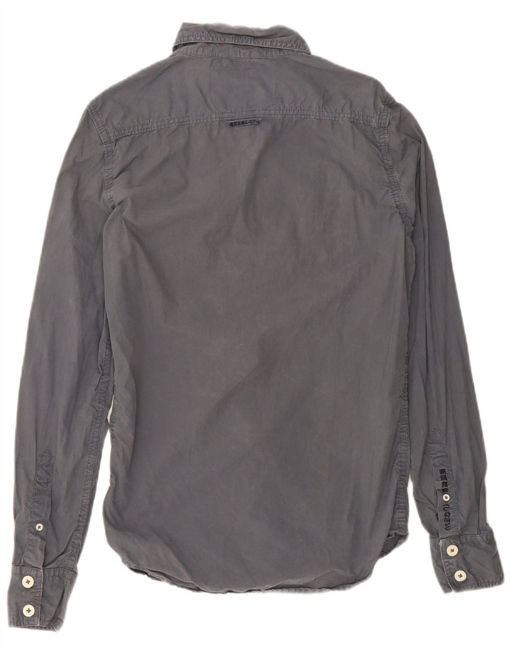 Camisa masculina SUPERDRY pequena cinza algodão